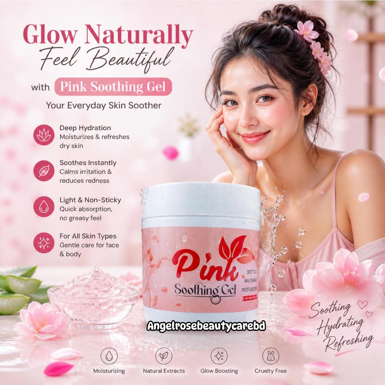 Pink soothing gel